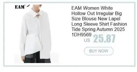 EAM Women's Big Size Dot Shirt and Wide Leg Pants Two-Piece Suit