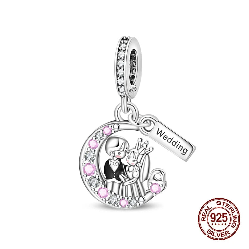 925 Sterling Silver Floral Bouquet Charm