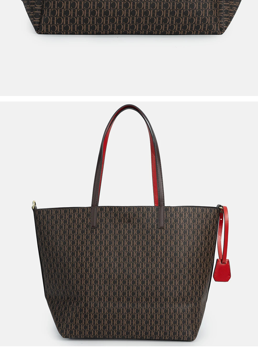 CH Women's Large Capacity Letter Print Shoulder Bag