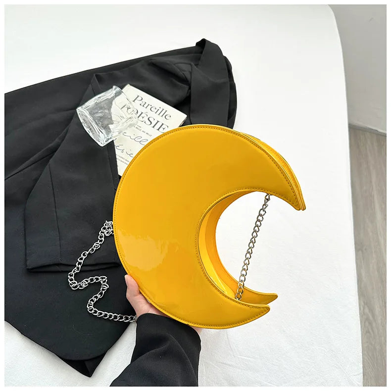 Women's Semi-Circular Crescent Shoulder and Crossbody Handbag