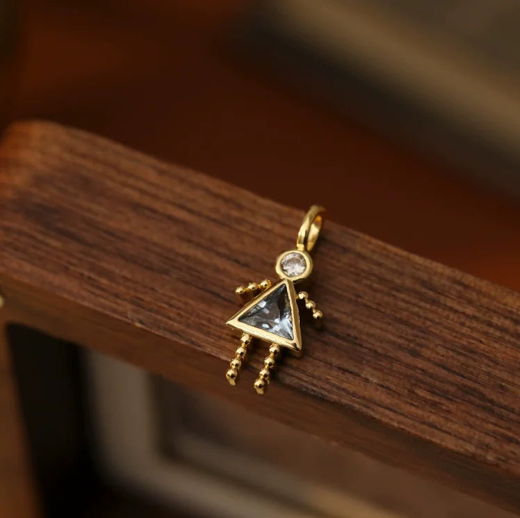 Zircon-Style Charm Pendant Necklace