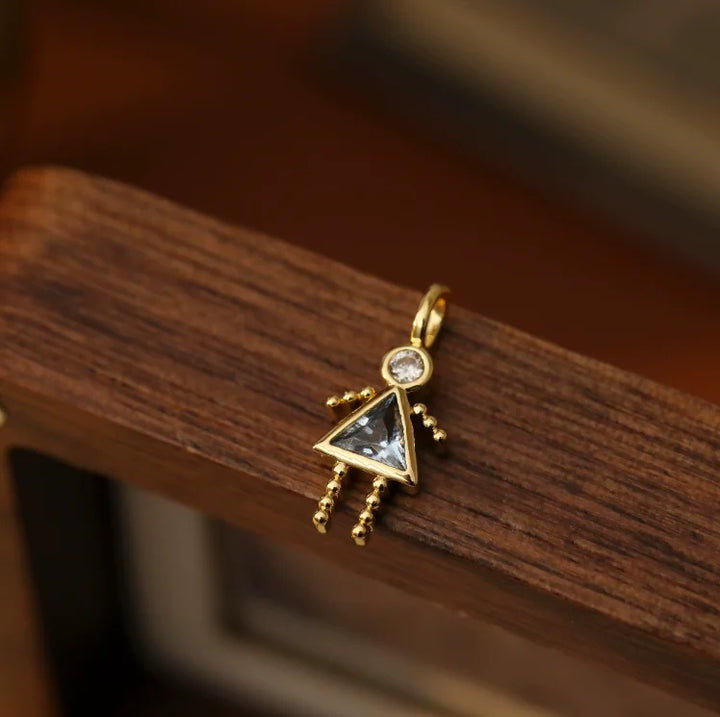 Zircon-Style Charm Pendant Necklace