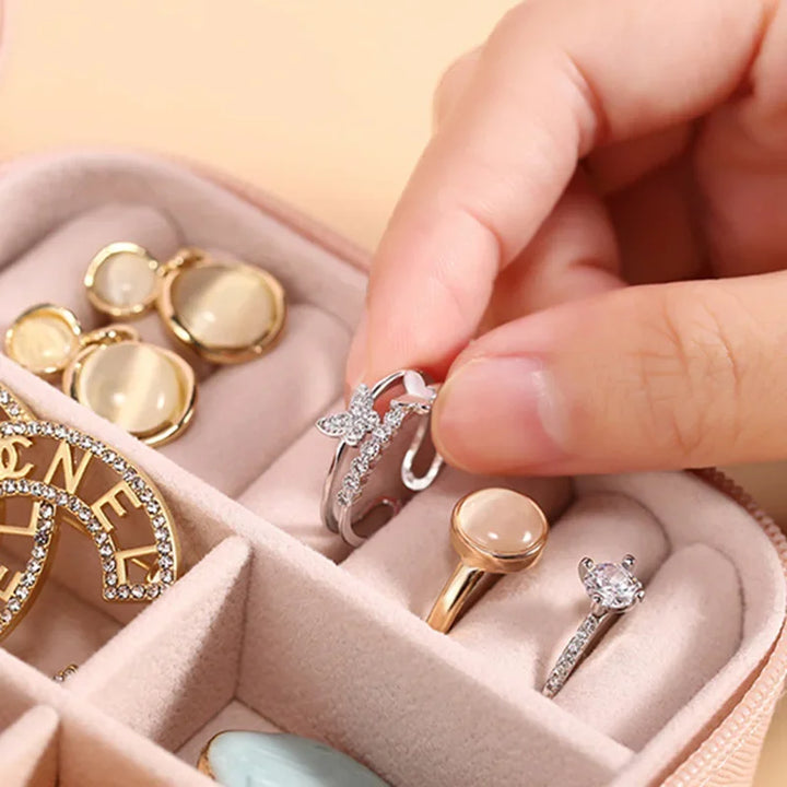 Compact Jewelry Travel Organizer Box