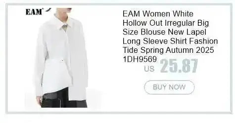 EAM Women's Big Size Dot Shirt and Wide Leg Pants Two-Piece Suit