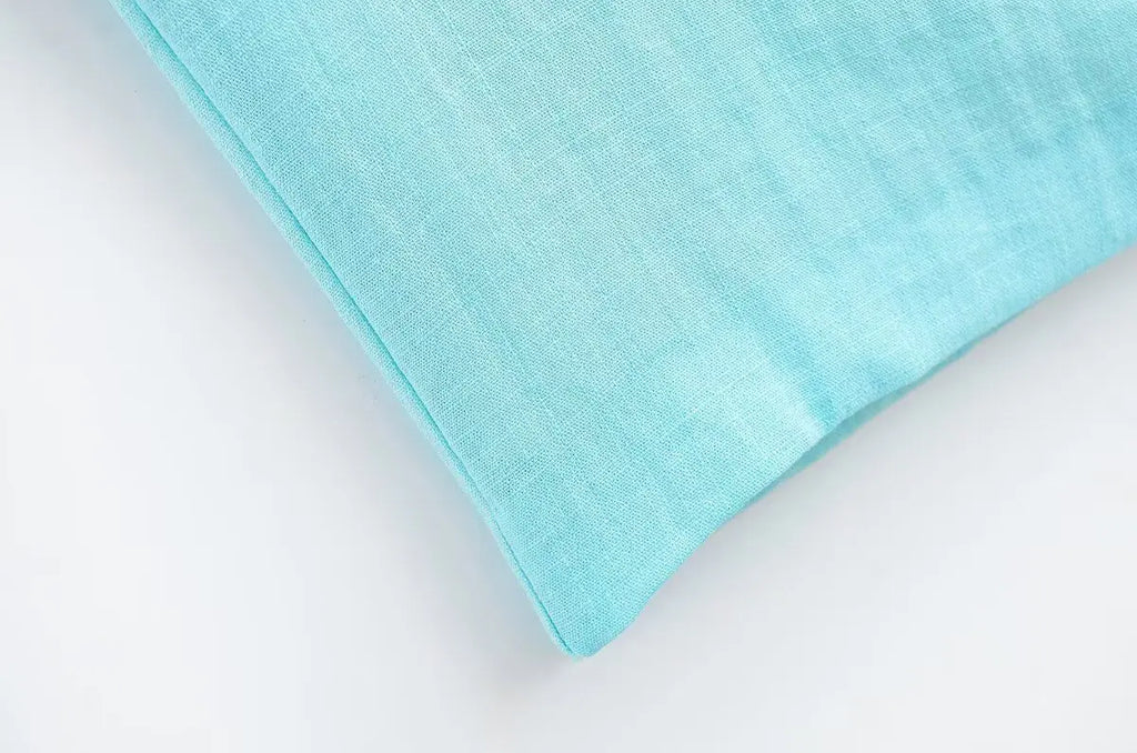 KONDALA Light Blue One-Shoulder Pleated Asymmetric Dress