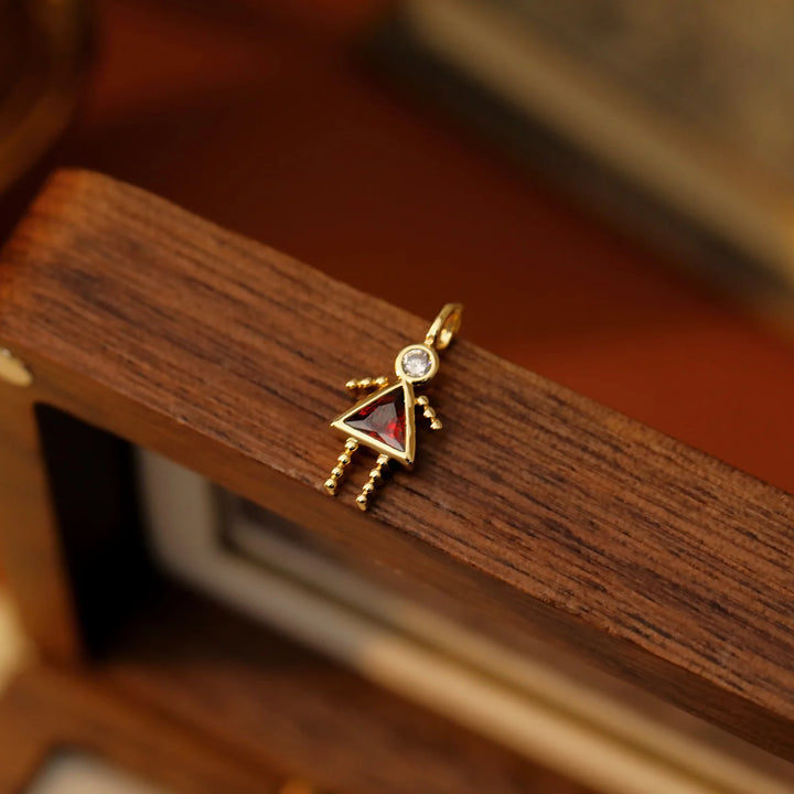 Zircon-Style Charm Pendant Necklace