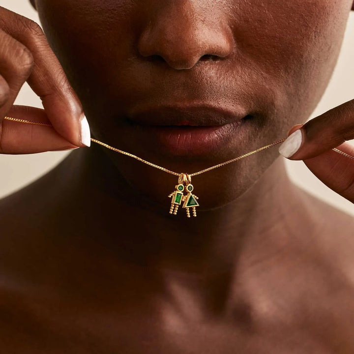 Zircon-Style Charm Pendant Necklace