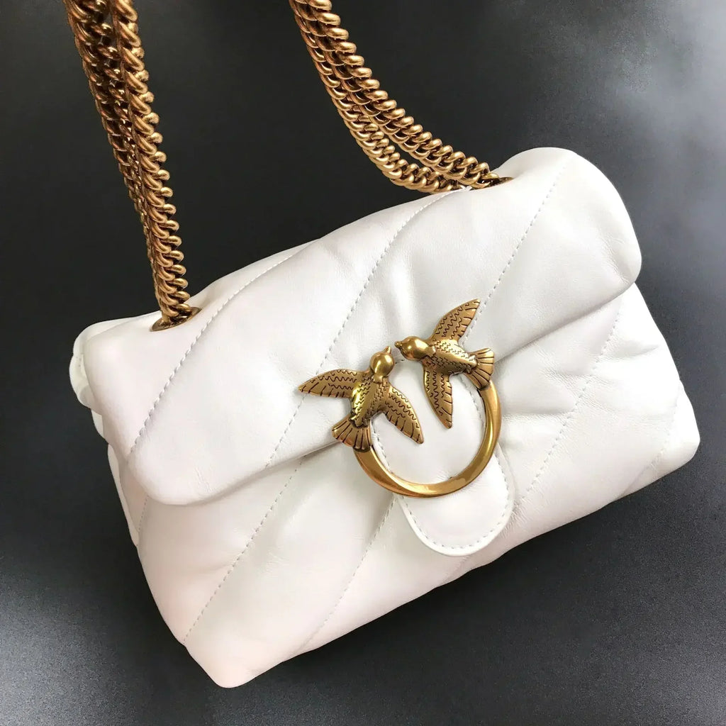 Genuine Leather Swallow Chain Crossbody Bag