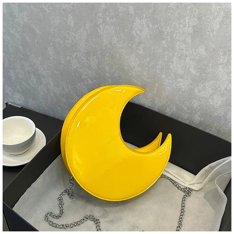 Women's Semi-Circular Crescent Shoulder and Crossbody Handbag