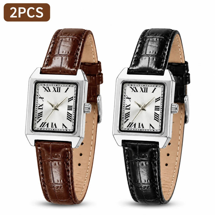 Women's Square Roman Numeral Watch – Quartz