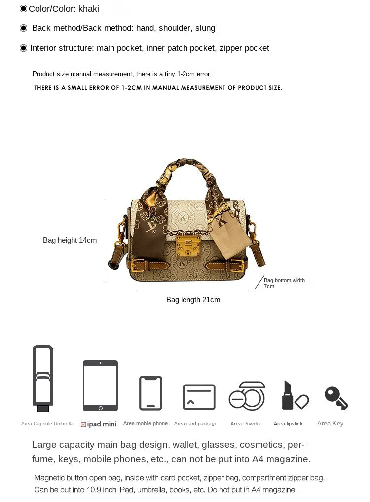 High-End Fashion Women's Shoulder and Crossbody Handbag