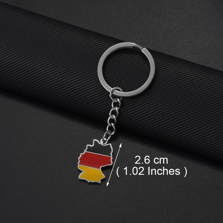 World Map Flag Keychain