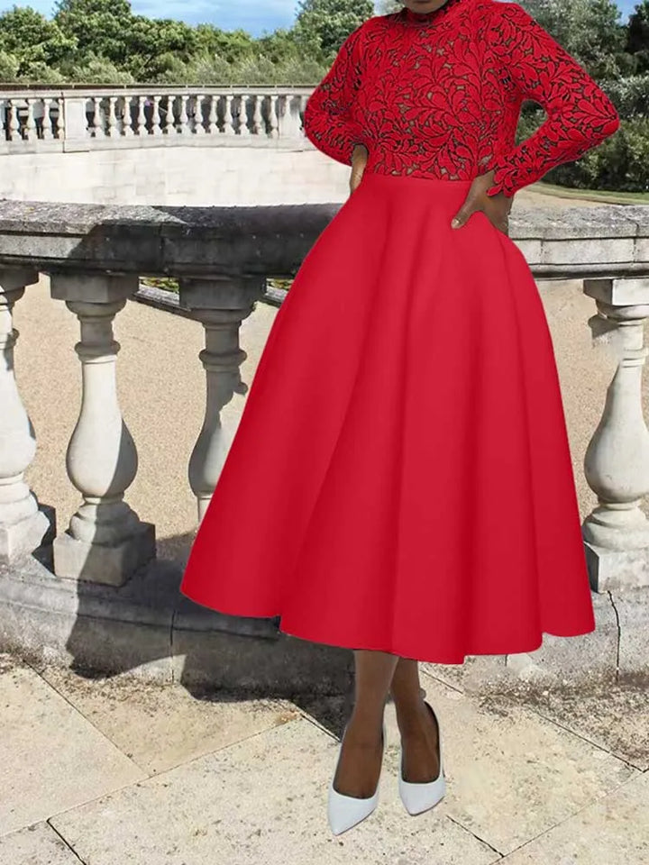 Women's Lace Midi Dress – Elegant Occasion Style