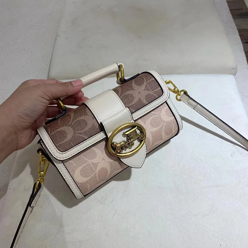 Designer Plush Small Square Crossbody Handbag