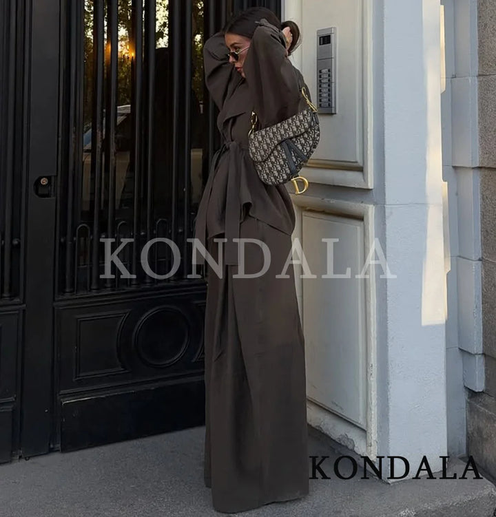 Women's Blazer & Pleated Pants Suit Set