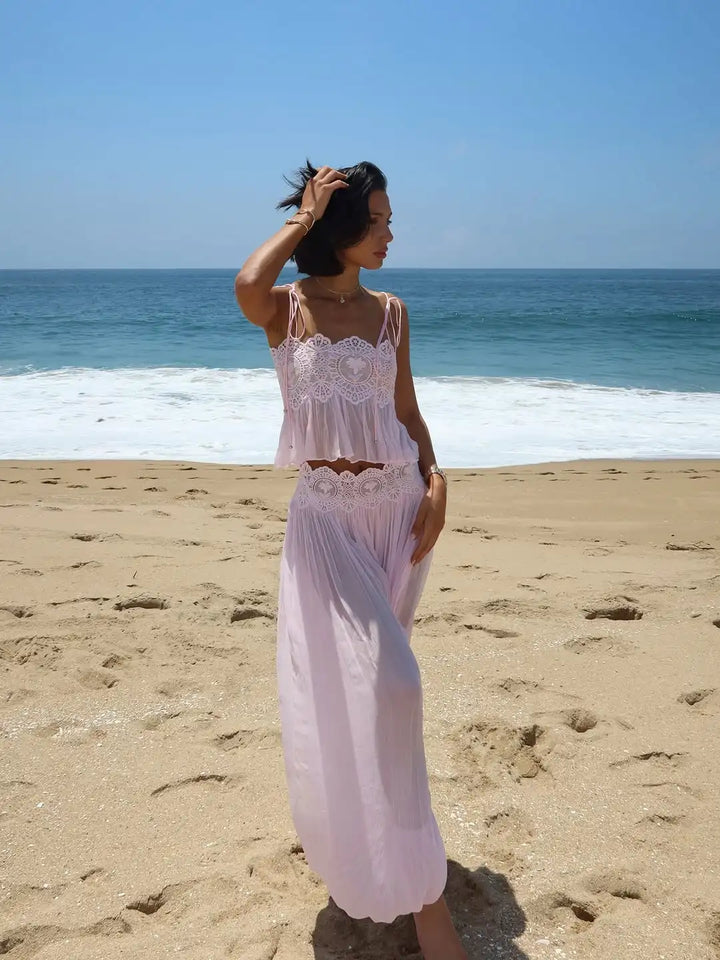 Women's Boho Sleeveless Two-Piece Set