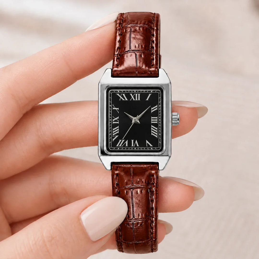 Women's Square Roman Numeral Watch – Quartz