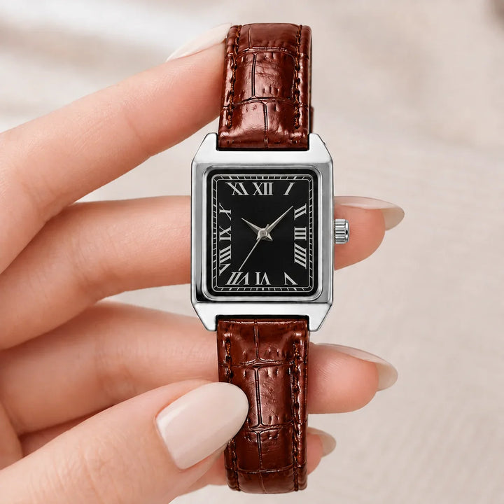 Women's Square Roman Numeral Watch – Quartz