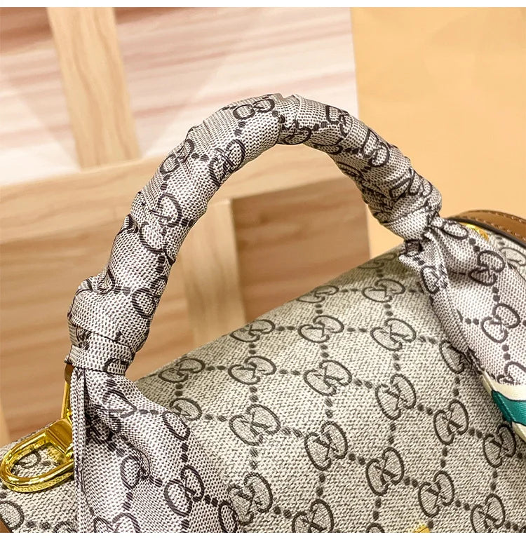 Color Blocked High-End Handbag and Crossbody Shoulder Bag