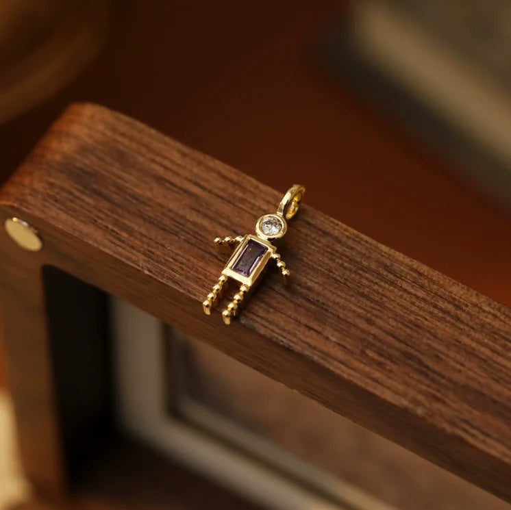 Zircon-Style Charm Pendant Necklace