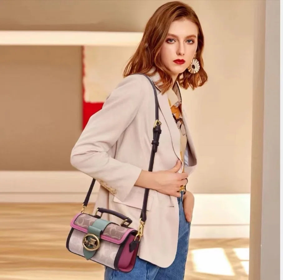 Designer Plush Small Square Crossbody Handbag