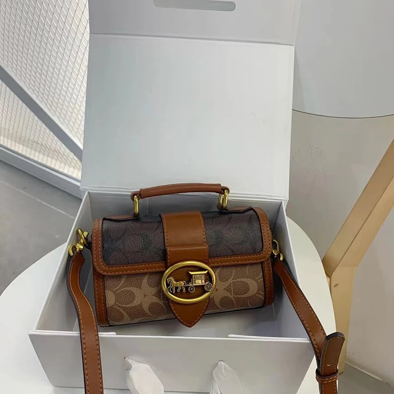 Designer Plush Small Square Crossbody Handbag