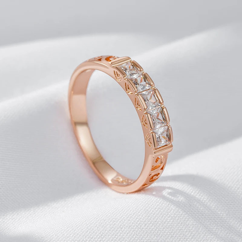 Rose Gold-Plated Floral Cocktail Ring