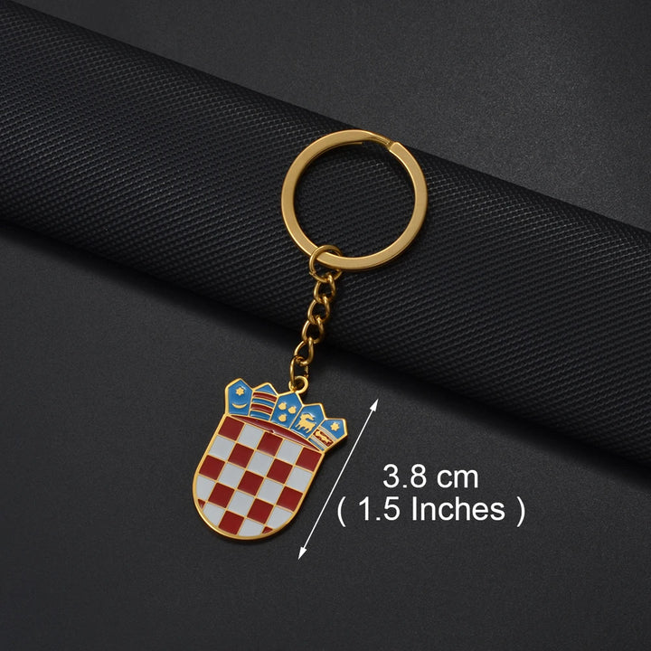 Stainless Steel Flag Keychain