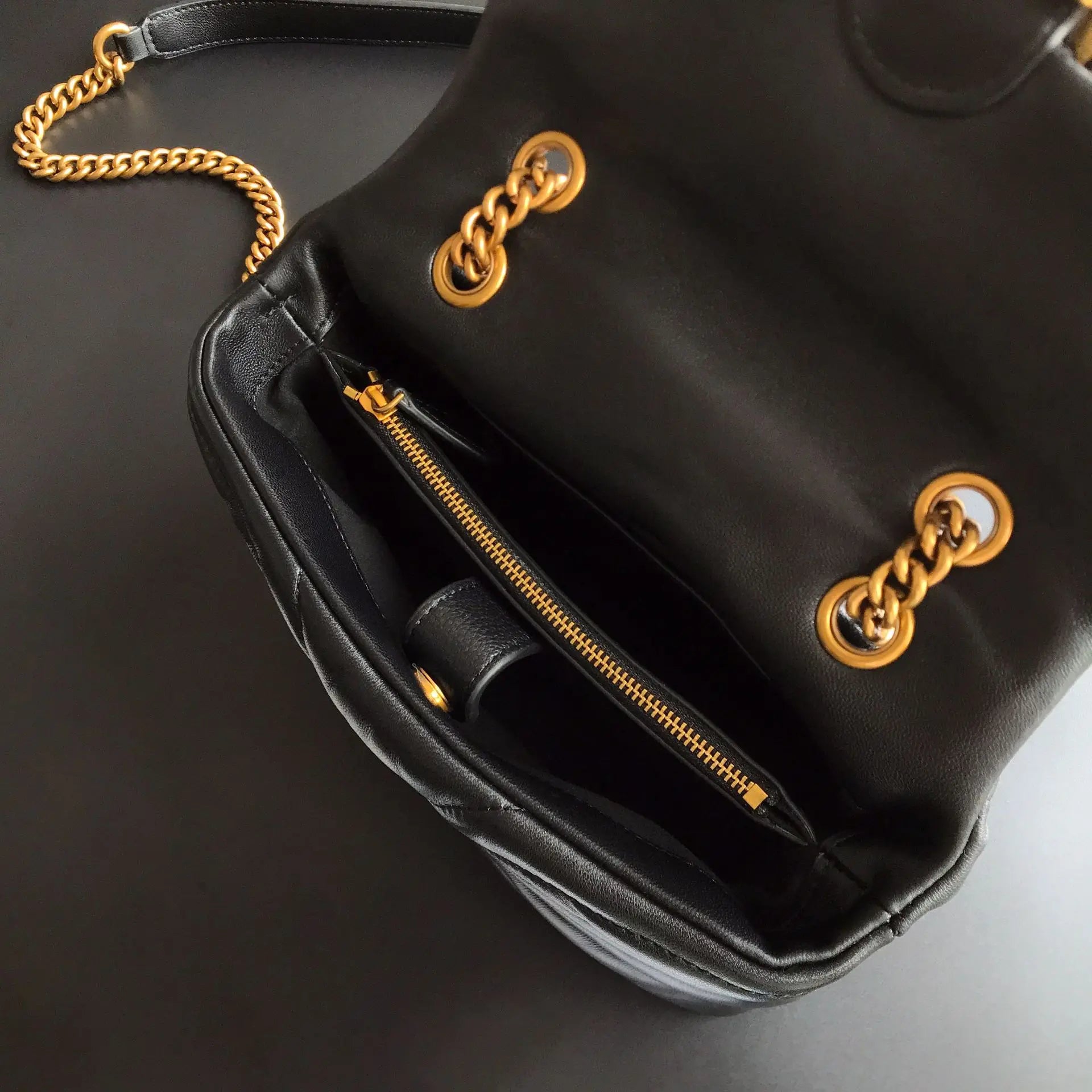 Genuine Leather Swallow Chain Crossbody Bag