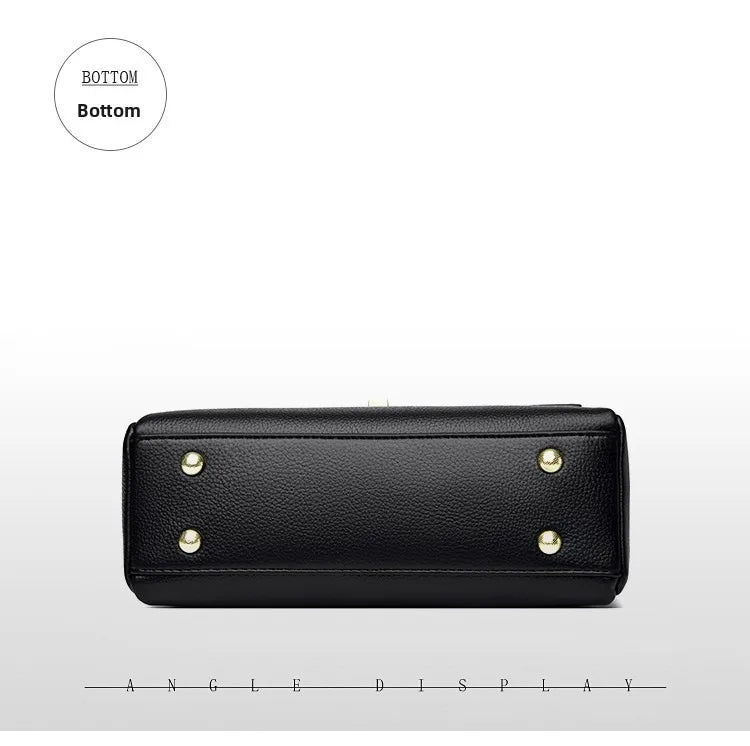 Women's Soft Real Leather Horizontal Crossbody Bag