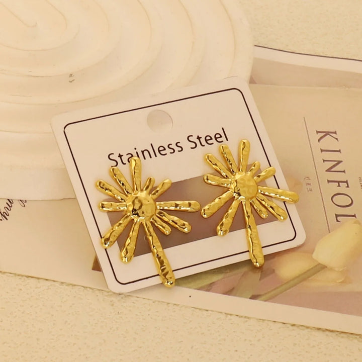 Gold-Plated Geometric Stud Earrings