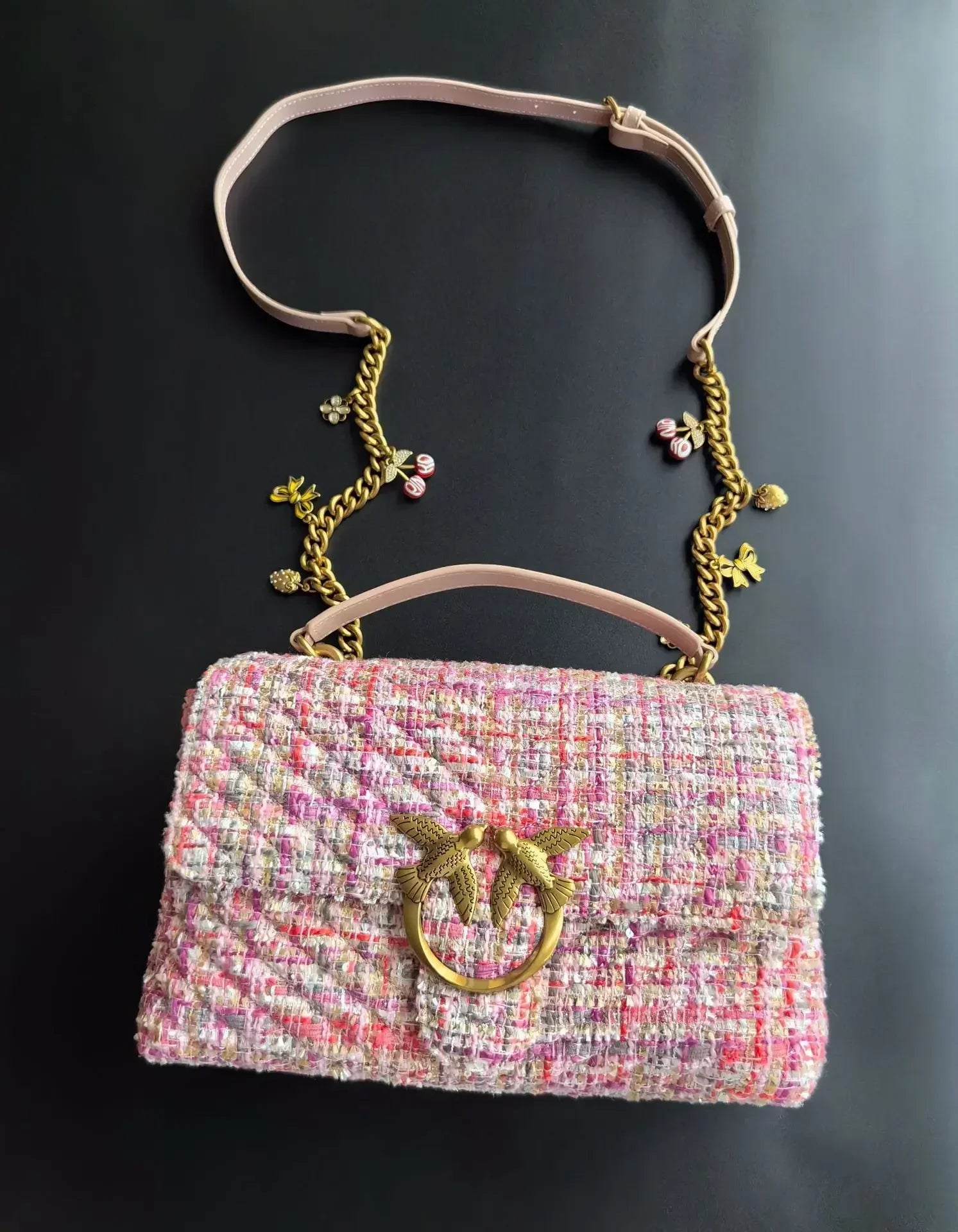 Genuine Leather Swallow Chain Crossbody Bag