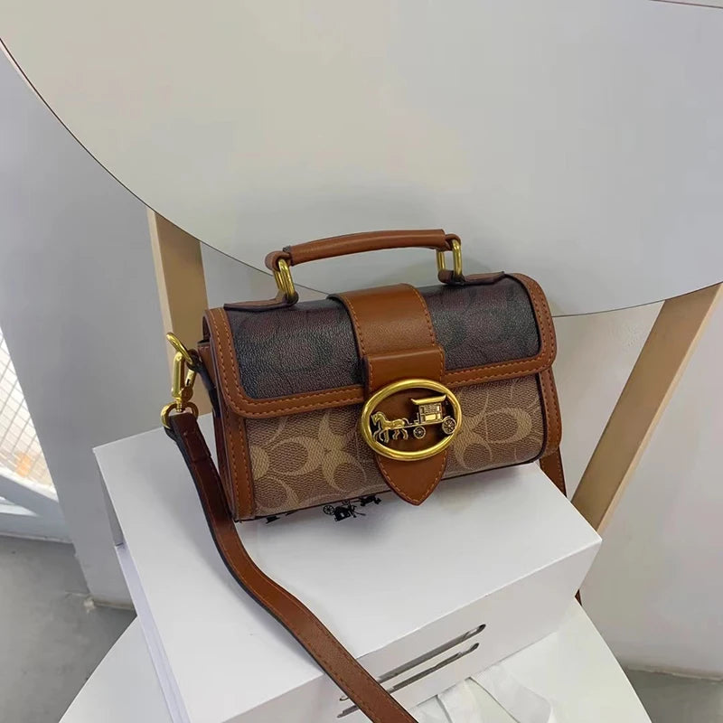 Designer Plush Small Square Crossbody Handbag