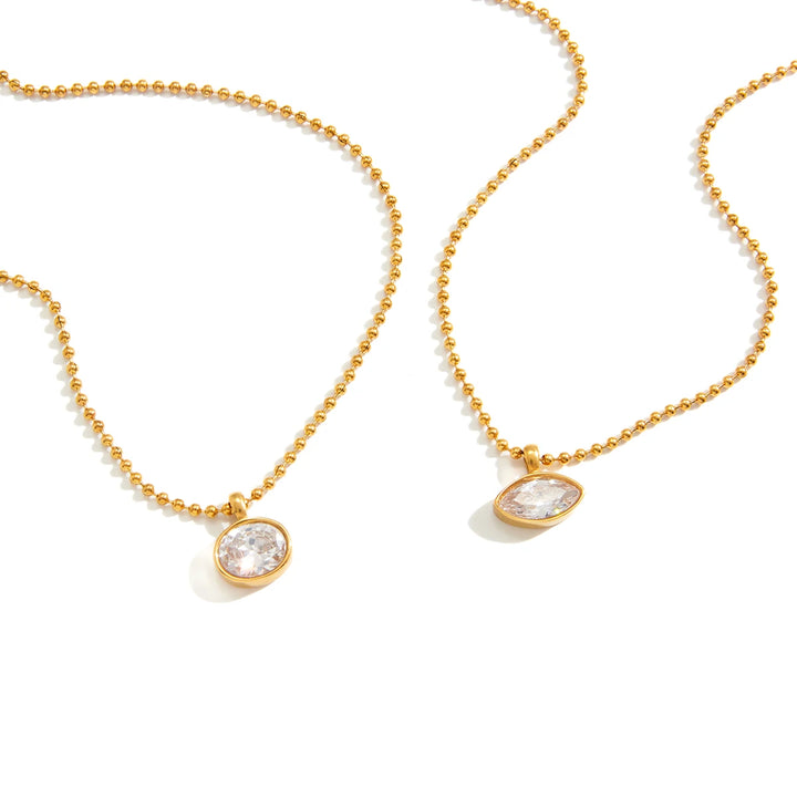 Women's Oval Pendant Necklace