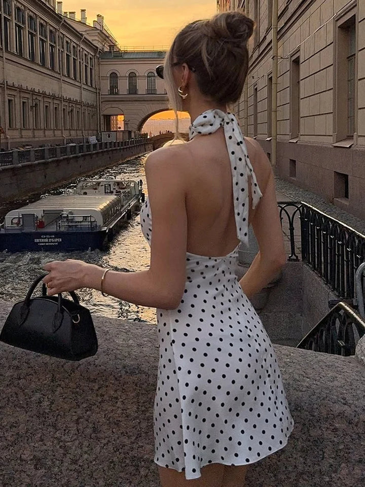 Women's Sleeveless Backless Mini Dress