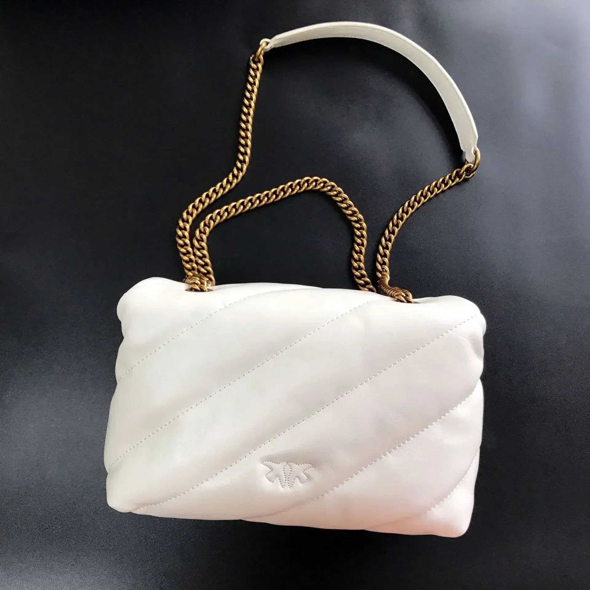 Genuine Leather Swallow Chain Crossbody Bag