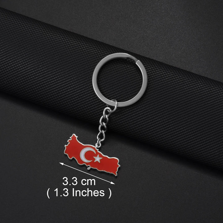 Stainless Steel Flag Keychain