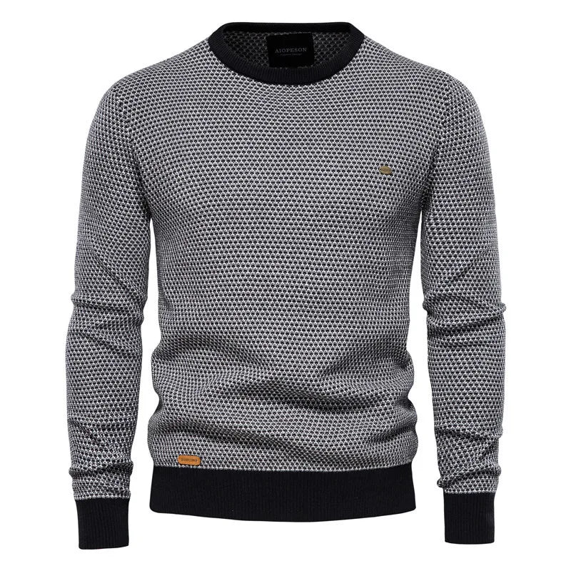Men's O-Neck Long-Sleeve Knit Pullover