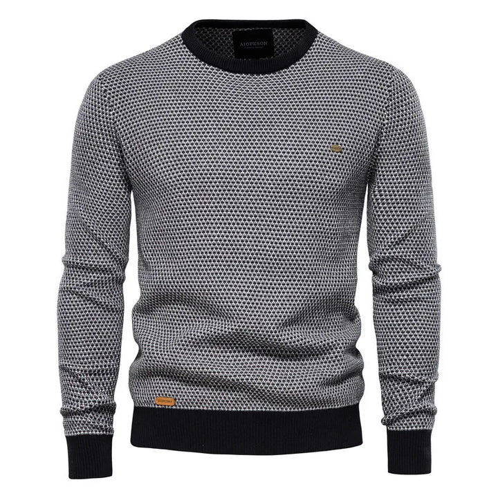 Men's O-Neck Long-Sleeve Knit Pullover