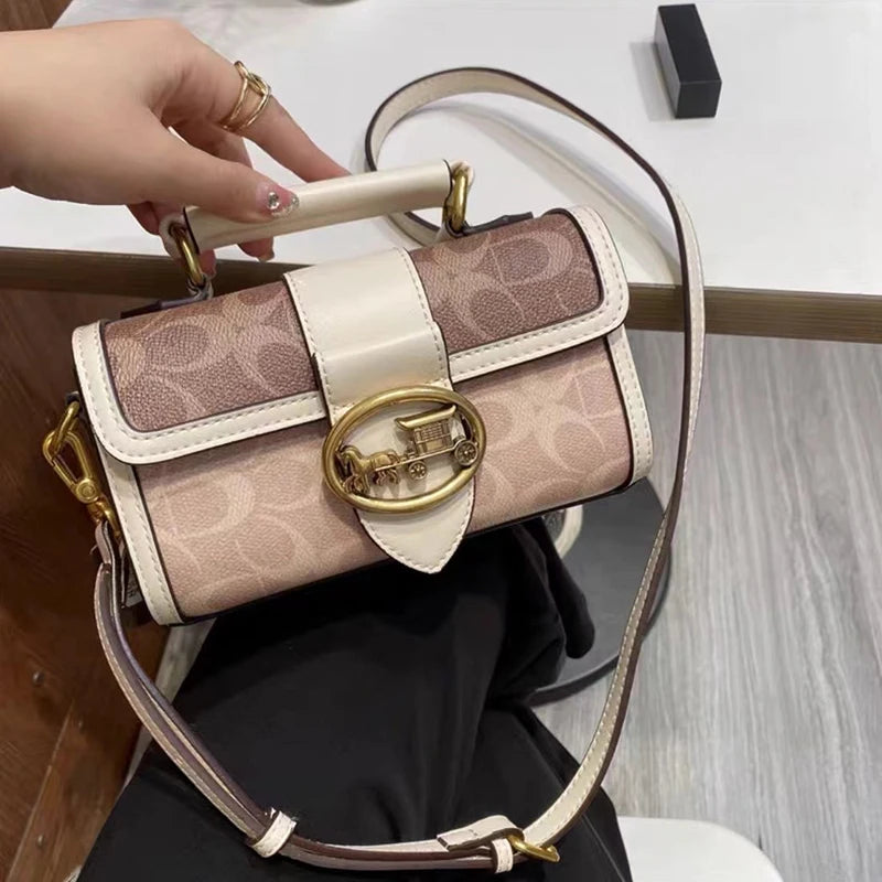 Designer Plush Small Square Crossbody Handbag