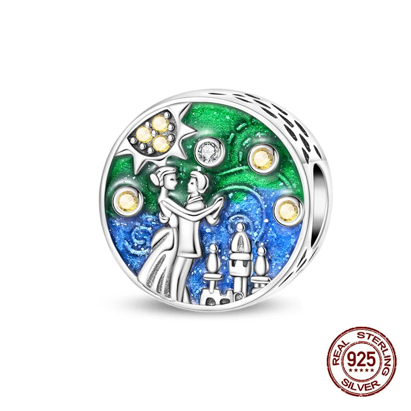 925 Sterling Silver Floral Bouquet Charm