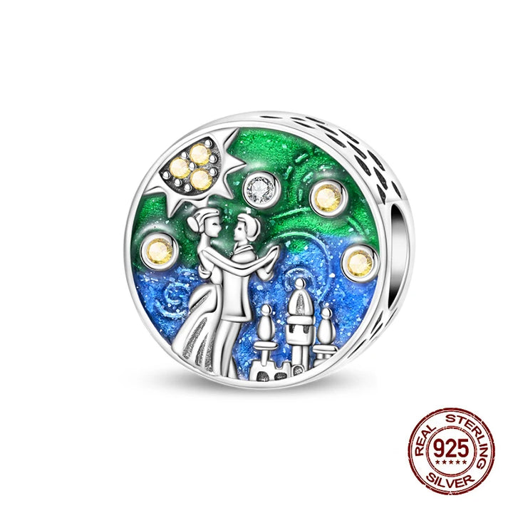 925 Sterling Silver Floral Bouquet Charm