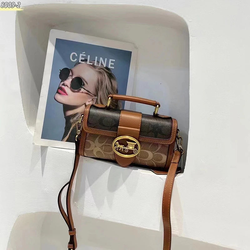 Designer Plush Small Square Crossbody Handbag