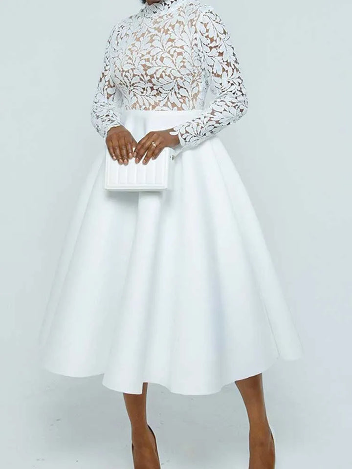 Women's Lace Midi Dress – Elegant Occasion Style