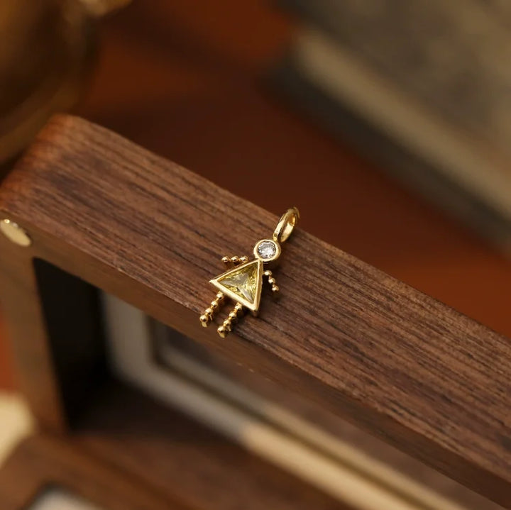Zircon-Style Charm Pendant Necklace