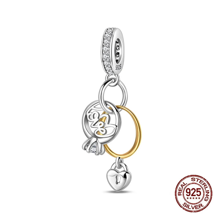 925 Sterling Silver Floral Bouquet Charm