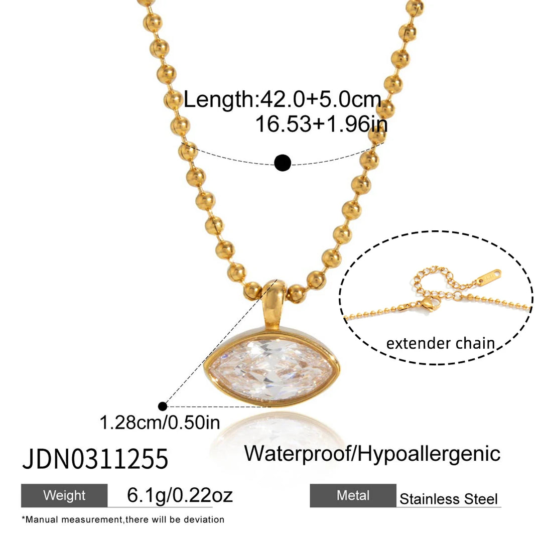 Women's Oval Pendant Necklace