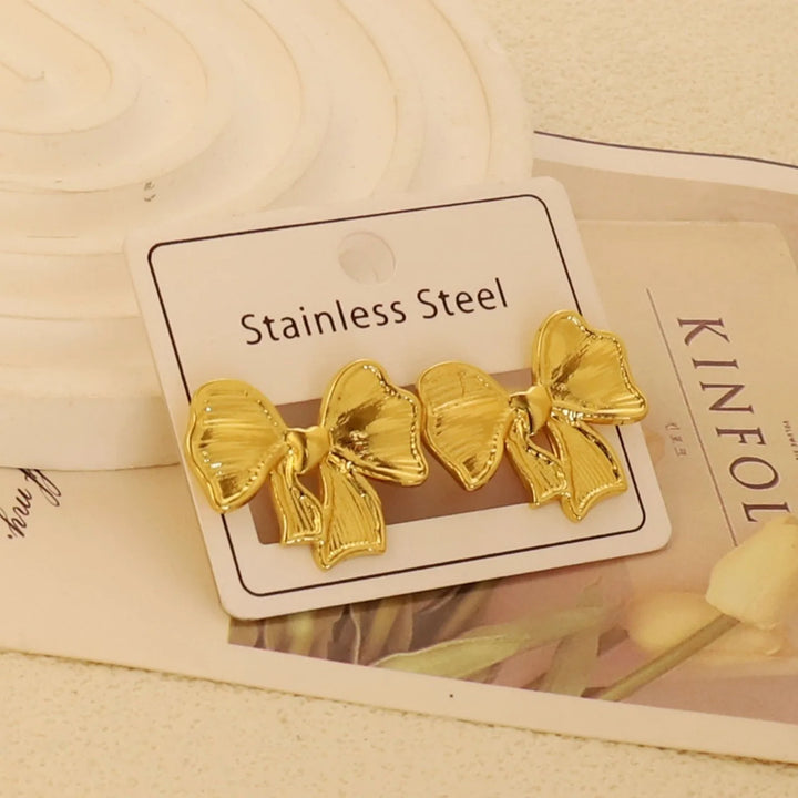 Gold-Plated Geometric Stud Earrings