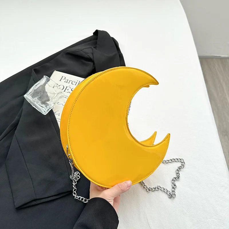 Women's Semi-Circular Crescent Shoulder and Crossbody Handbag
