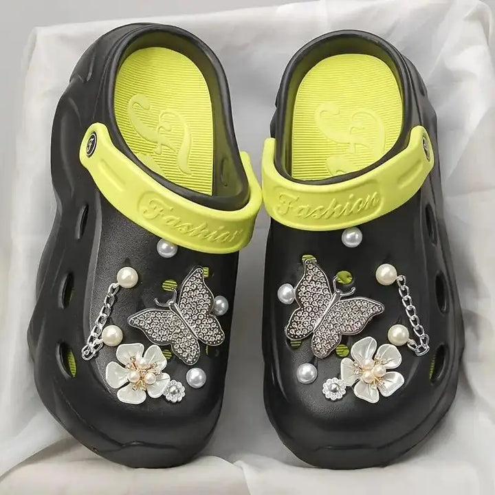 Women's Pearl-Accent Platform Clogs